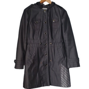 Kenneth cole new york dressy black hooded jacket